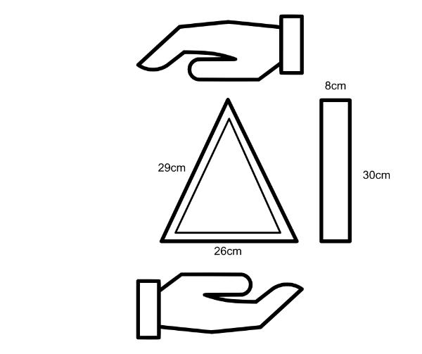 Alcancía de Madera Triangular