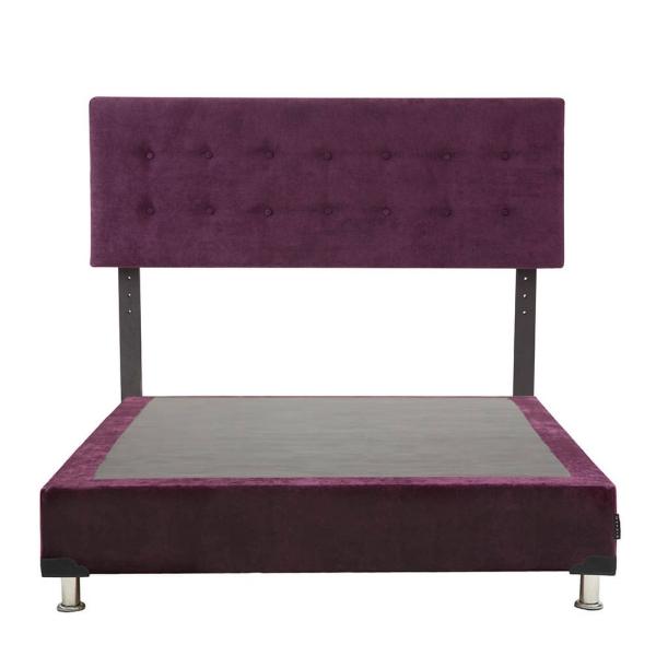 Cabecera Individual Dicasa Bilbao con Box Velvet Morado