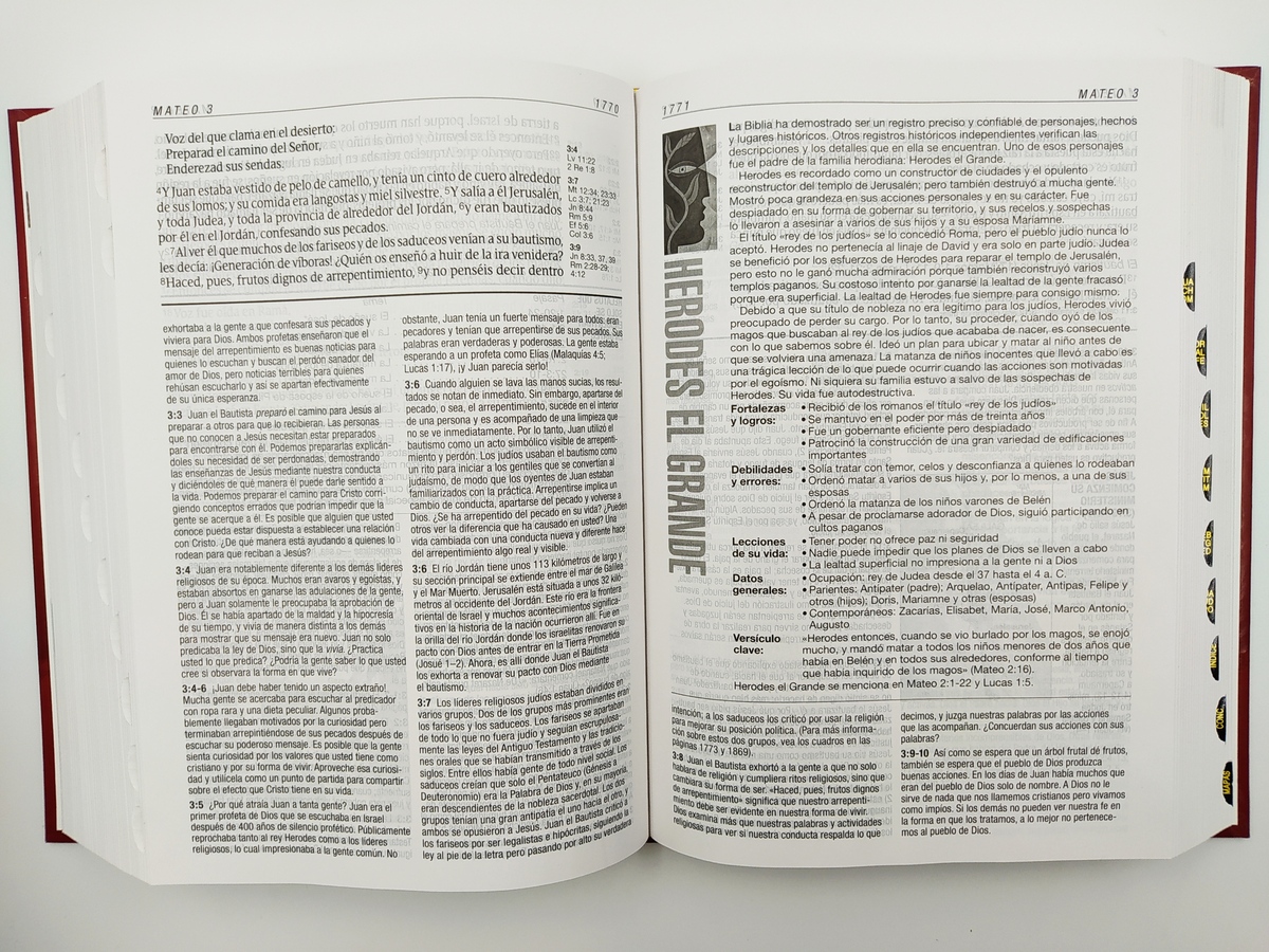 Biblia Rv1960 Estudio Del Diario Vivir Tapa Dura Con Índice Letra Grande