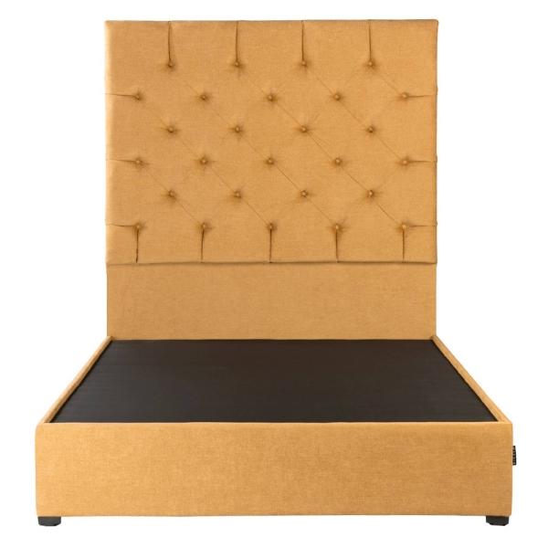 Cabecera Matrimonial Dicasa Capri con Base Cama Nizzo Mostaza