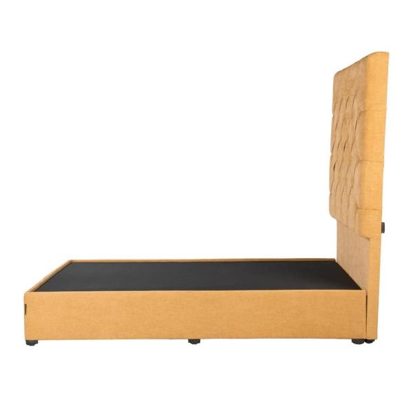 Cabecera Matrimonial Dicasa Capri con Base Cama Nizzo Mostaza