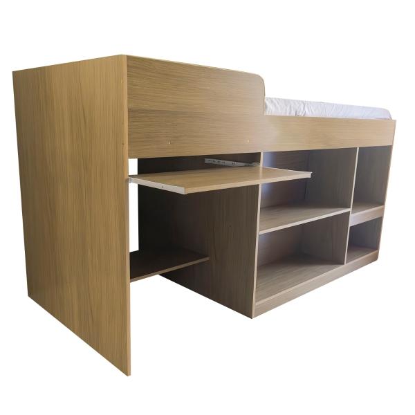 Cama Escritorio Moderno 5 Compartimentos 1 Repisa Bossa Neko