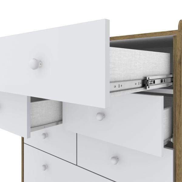 Cómoda Cajonera Infantil para Bebé de 6 Cajones Pao de Mel