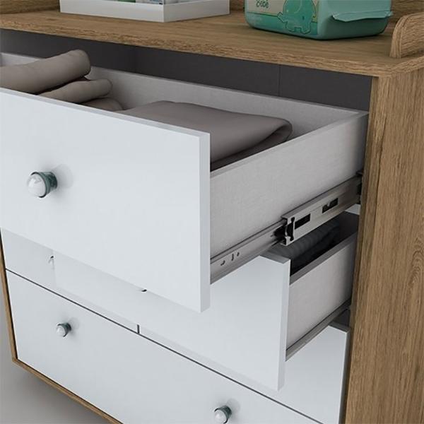 Cómoda Cajonera Infantil para Bebé de 6 Cajones Pao de Mel