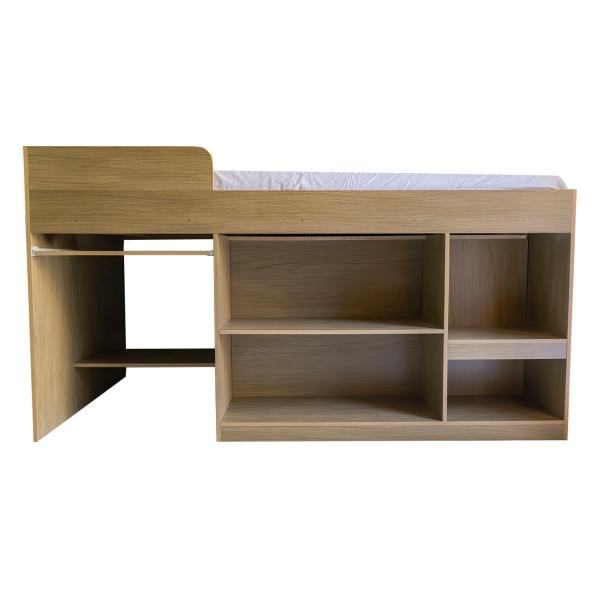 Cama Escritorio Moderno 5 Compartimentos 1 Repisa Bossa Neko