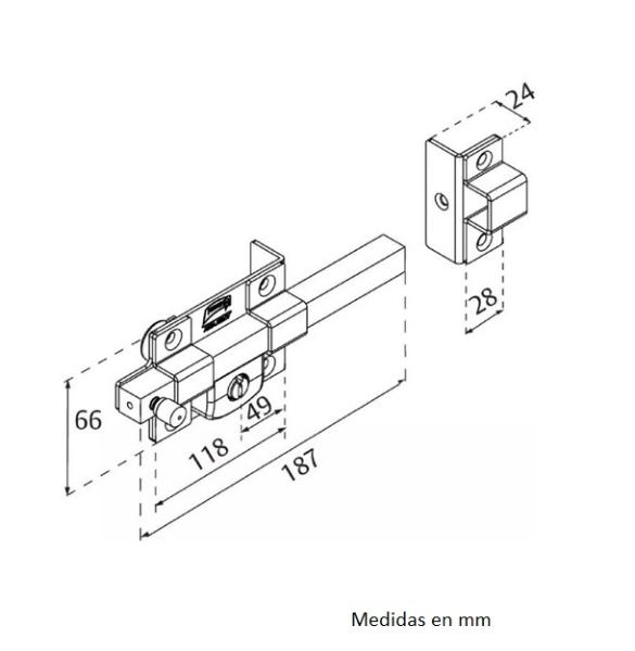 CERRADURA AS-800 DERECHA PHILLIPS