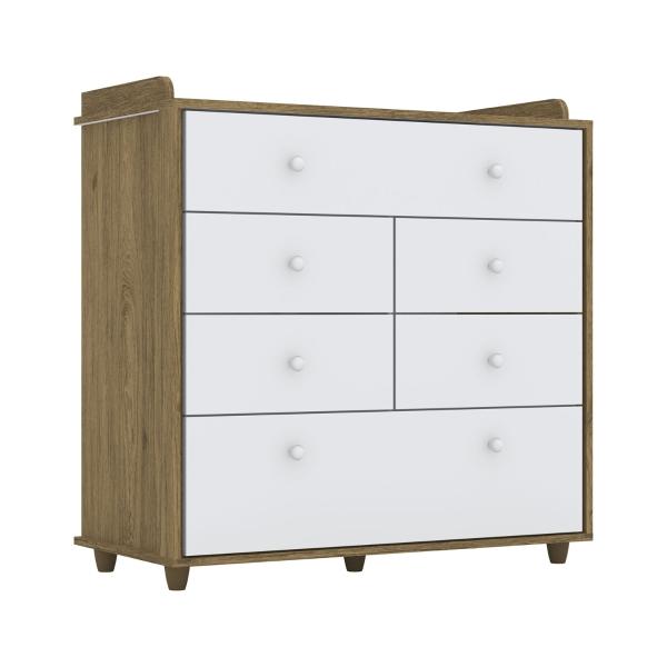 Cómoda Cajonera Infantil para Bebé de 6 Cajones Pao de Mel