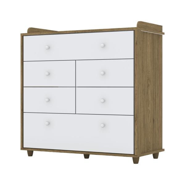 Cómoda Cajonera Infantil para Bebé de 6 Cajones Pao de Mel