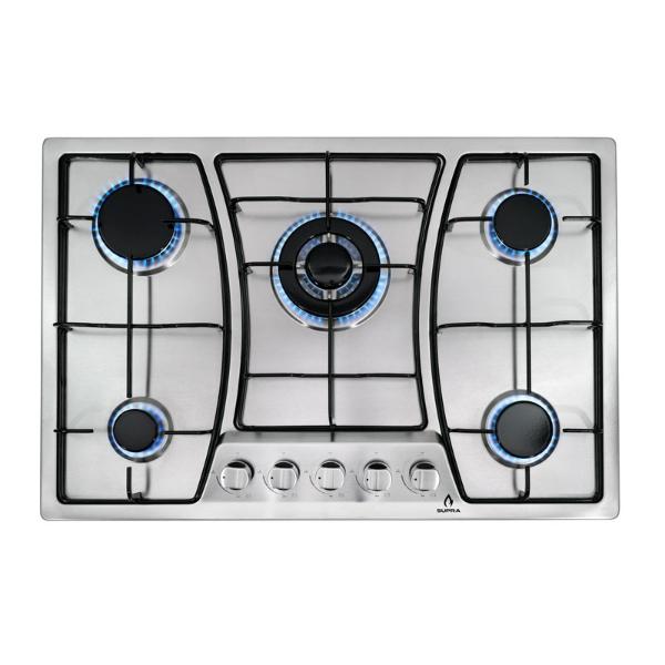 COMBO con campana extractora de pared 76cm y parrilla de gas SUPRA PIZZO de acero inoxidable