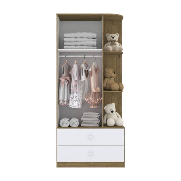 Ropero Infantil para Bebé o Niño Laberinto Rústico / Blanco