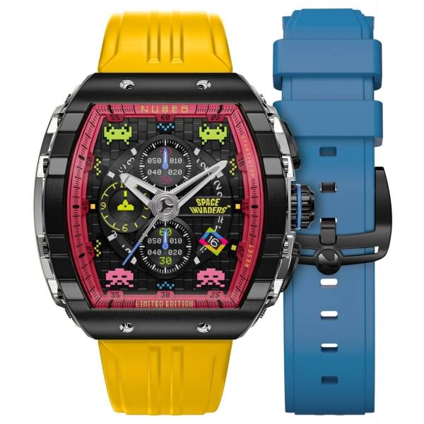 Reloj Nubeo Magellan Chronograph Space Invaders Limited Edition NB-6024-SI-02 