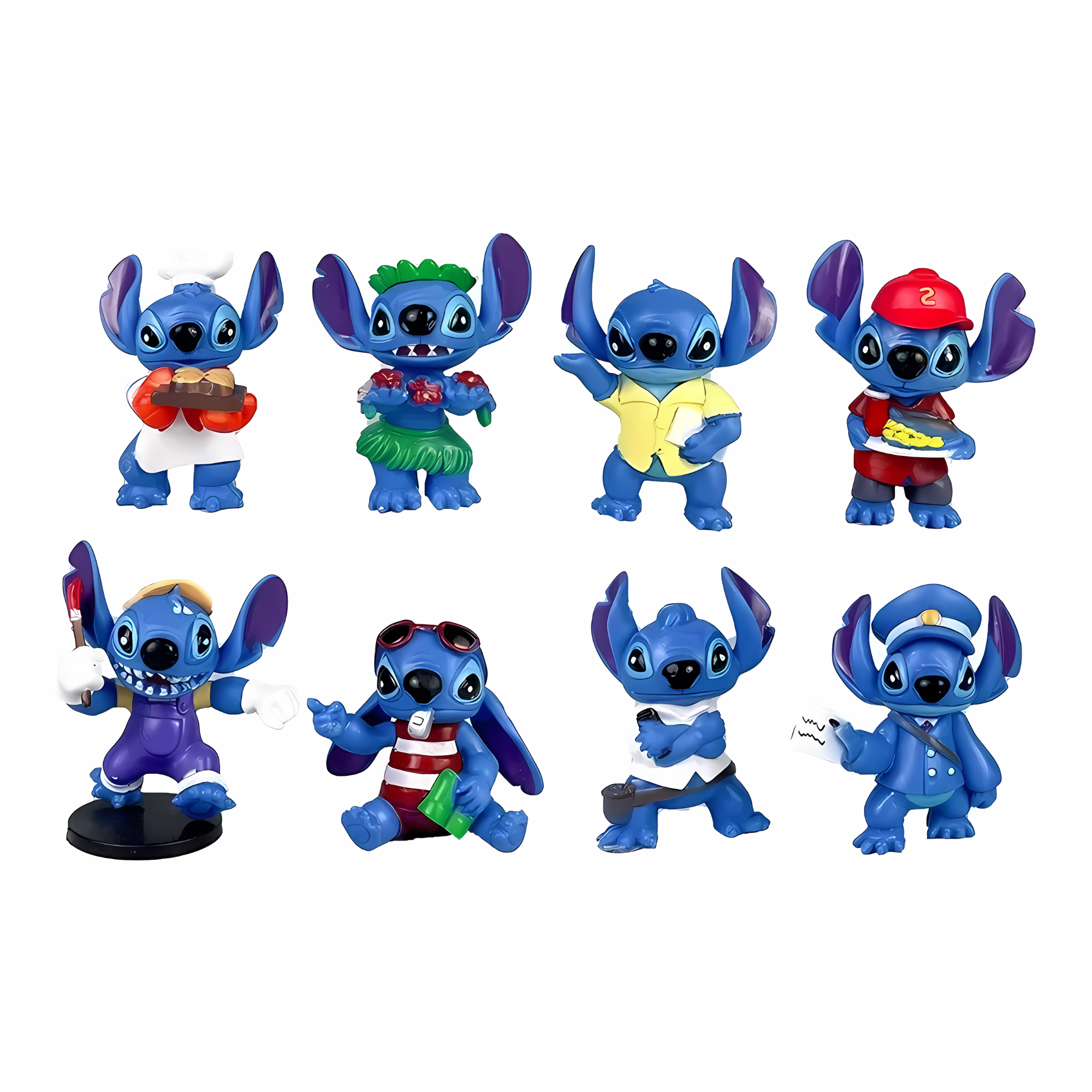 MR. GADGETS Set de 8 Figuras munecos juguetes de Coleccion de Stitch Personajes de Lilo y