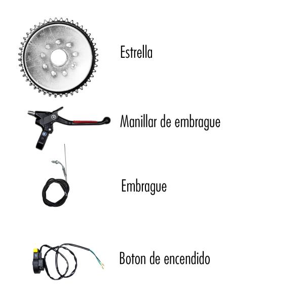 Kit Motor Gasolina Bicicleta 80cc Bicimoto 2hp Dos Tiempos 60 km/h.