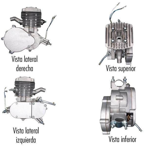 Kit Motor Gasolina Bicicleta 80cc Bicimoto 2hp Dos Tiempos 60 km/h.