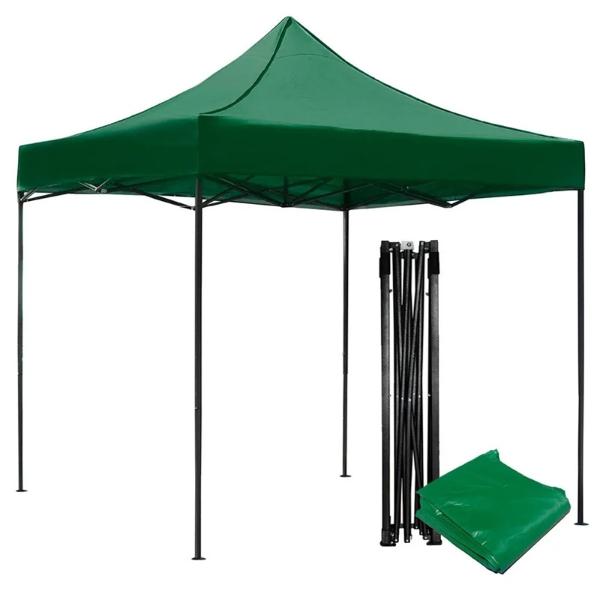 Carpa 3x3 Toldo Reforzado Plegable Impermeable Lona Verde Jardin
