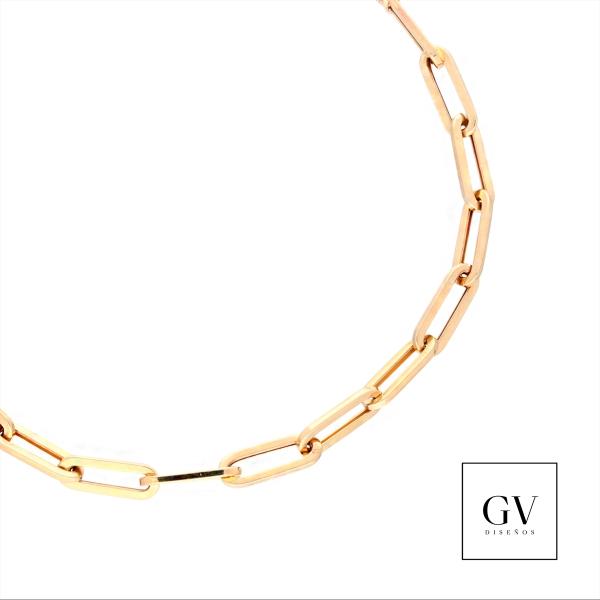 Pulso Eslabón Inglés Oro Italiano 14 Kilates