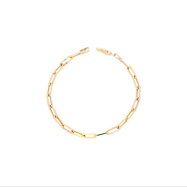 Pulso Eslabón Inglés Oro Italiano 14 Kilates