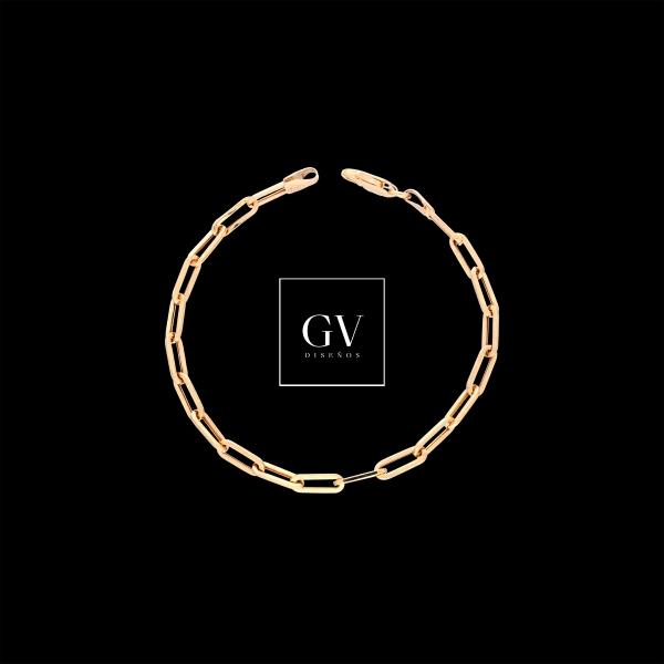 Pulso Eslabón Inglés Oro Italiano 14 Kilates