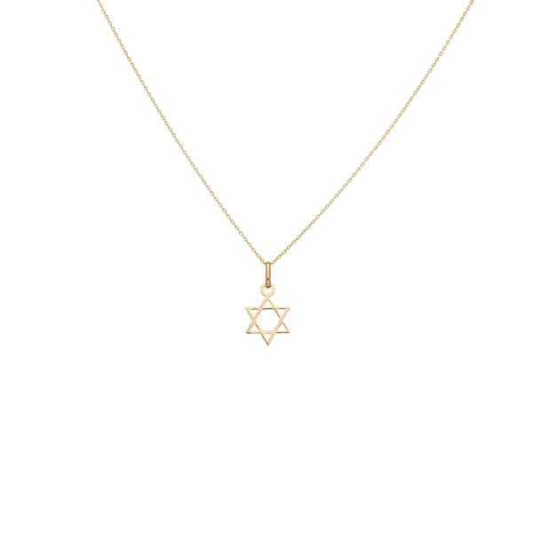 Collar Estrella de David en Oro de 14 Kilates para dama