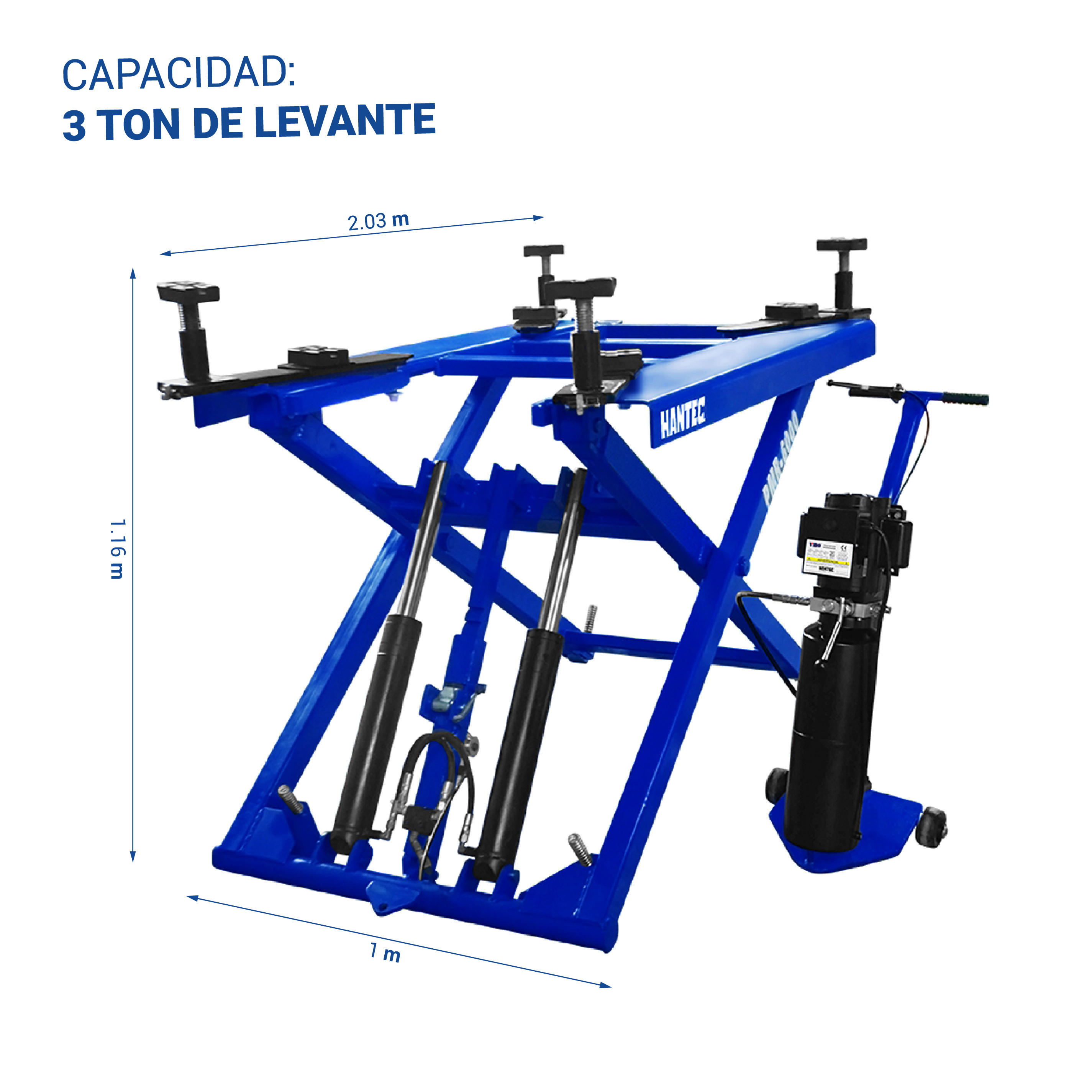Rampa Ascensor Tijera Frenera  Hantec 6200 LB