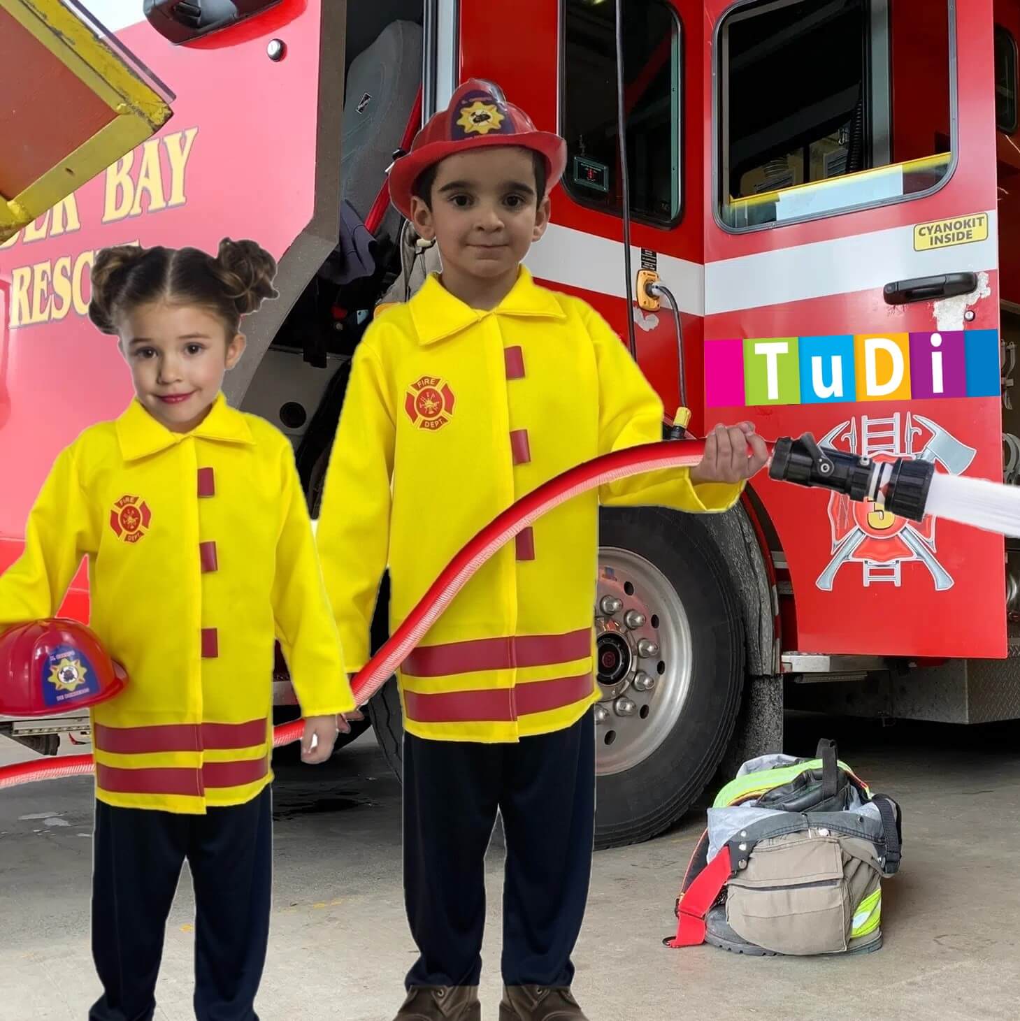 Disfraz de Bombero - Disfraces de Oficios - Traje de Bomberos para Niñas y Niños