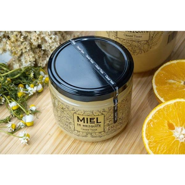 Miel de Abeja, Flor de Mezquite de 350 gramos, blanca con sabor herbal y fresco, ideal para untar y endulzar bebidas calientes 100% natural y mexicano