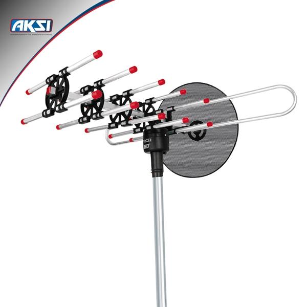 ANTENA PARA TV HD GIRATORIA AKSI, puedes rotarla 360 con control remoto. Excelente señal