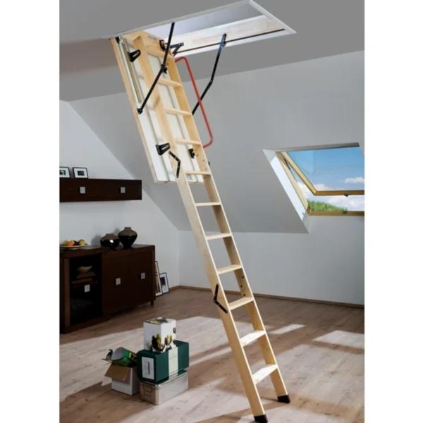 FAKRO Escalera de Ático Fabricada en Madera, Estilo LWK Komfort