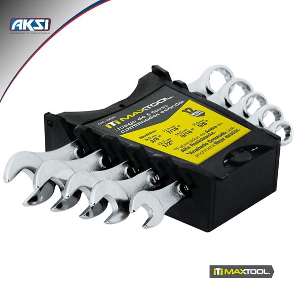 Juego De 5 Llaves Maxtool Combinadas -milimétricas