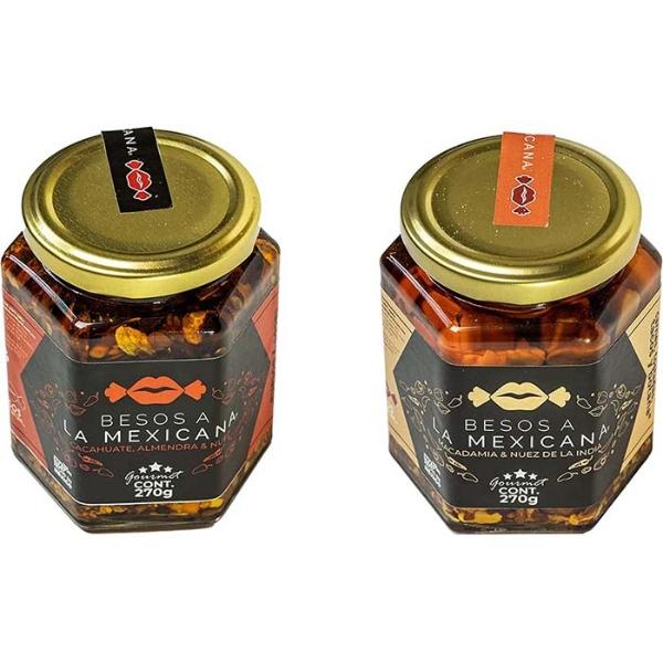 Besos de Dulce Salsa de Macadamia & Nuez de la India y Salsa de Cacahuate Almendra & Nuex