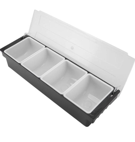 Dispensador Garnitero 4 Divisiones Policarbonato Bar Barra