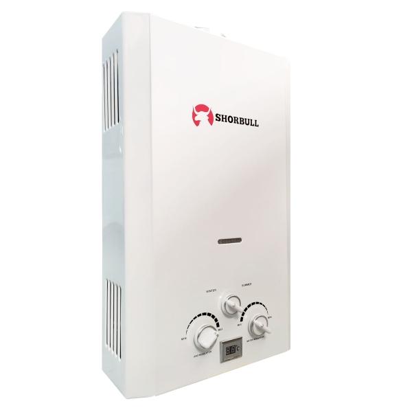 Calentador Paso SHORBULL Instantáneo Agua Ahorrador Gas 12L.