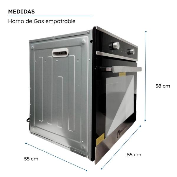Shorbull - Horno empotrable eléctrico SHORBULL 65L conveccion 