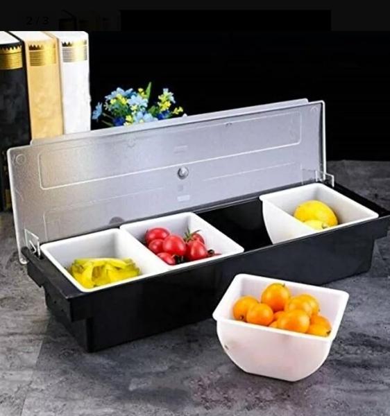 Dispensador Garnitero 4 Divisiones Policarbonato Bar Barra