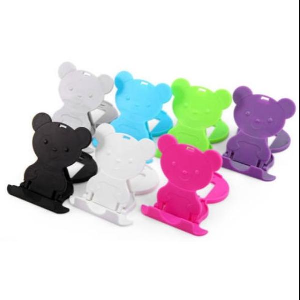 Soporte Osito Mesa Escritorio Celular Negro