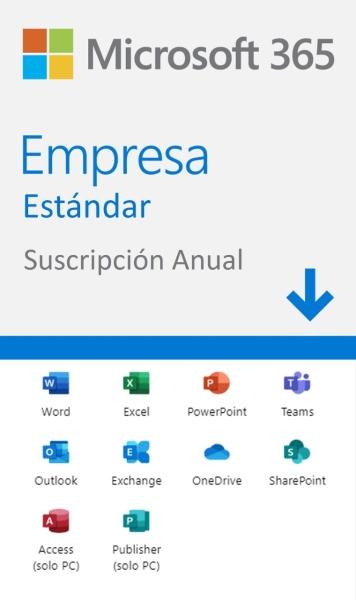 Microsoft 365 Empresa Estándar Suscripción Anual