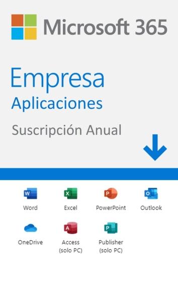 Microsoft 365 Empresa Aplicaciones Suscripción Anual