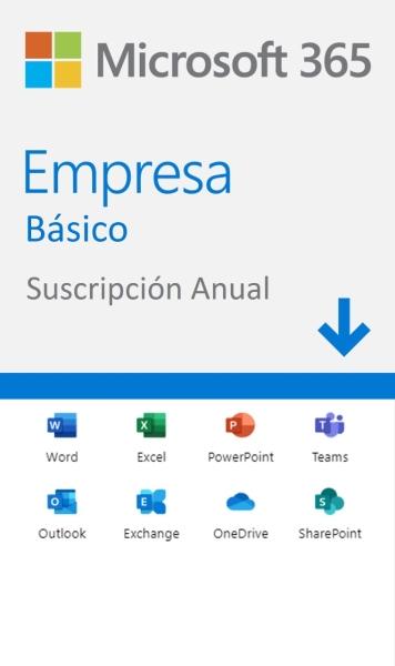 Microsoft 365 Empresa Básico Suscripción Anual