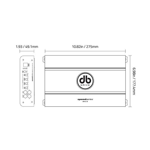 Amplificador Db Drive Spa12.1d De 1200w 1 Ch Clase D 1 Ohm