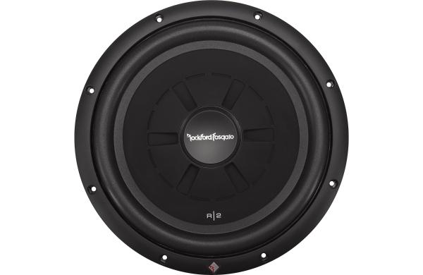Subwoofer ROCKFORD FOSGATE de poca profundidad Prime R2 Series de 10" con bobinas de voz dobles de 4 ohmios 