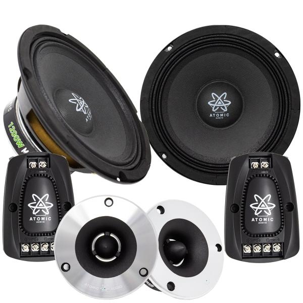 Set de Medios Atomic Audio PROTON65PRO 1200 Watts 6.5 Pulgadas Open Show 600 Watts RMS 