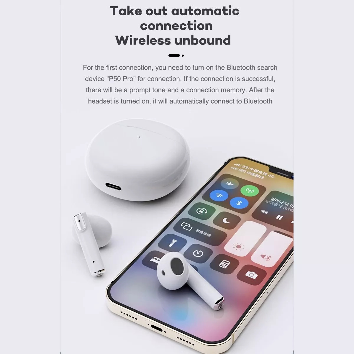 Audifonos Bluetooth Manos Libres Fralugio P50 Pro True Wireless