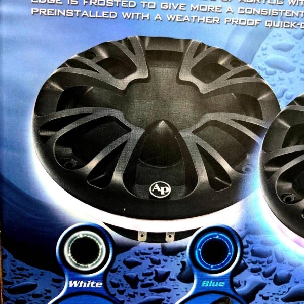 Anillos LED marinos para bocinas coaxiales Audiopipe NL-RIAPMB-6 WH 6 Pulgadas APMB Series Blanco 