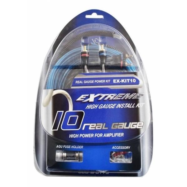 Kit De Instalacion Calibre 10 Extreme EX-KIT10 Para Amplificador 800 Watts 
