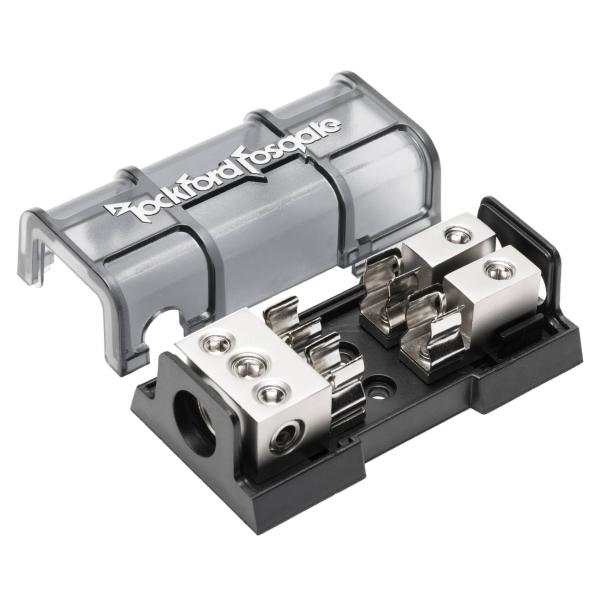 Bloque de Distribución para fusibles AGU Rockford Fosgate RFFDAGU Calibres 4 y 8 AWG 3 Entradas y 2  