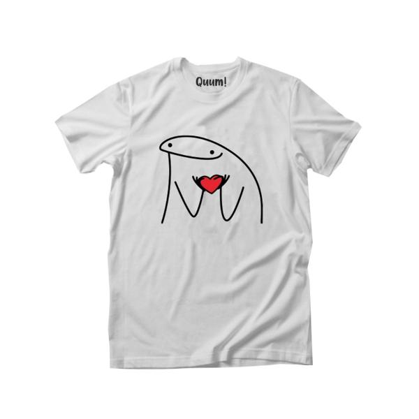 Playera Unisex Trazo Sticker, Monito Blanco #8 (Todas las tallas)