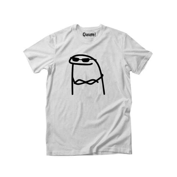 Playera Unisex Trazo Sticker, Monito Blanco #12 (Todas las tallas)