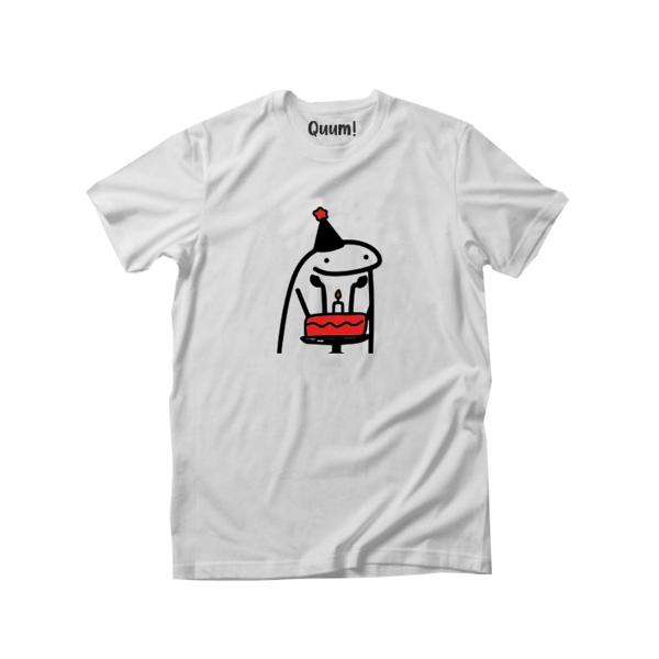 Playera Unisex Trazo Sticker, Monito Blanco #21 (Todas las tallas)