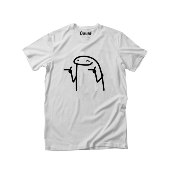 Playera Unisex Trazo Sticker, Monito Blanco #4 (Todas las tallas)