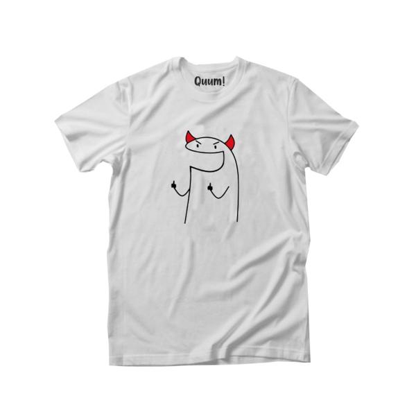Playera Unisex Trazo Sticker, Monito Blanco #14 (Todas las tallas)